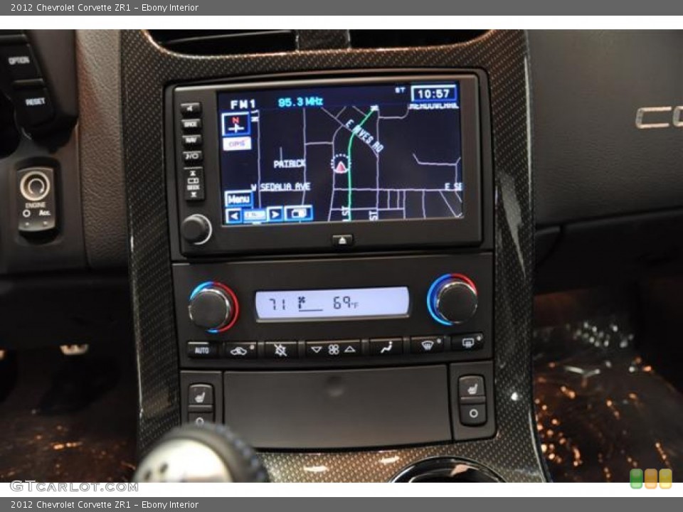 Ebony Interior Navigation for the 2012 Chevrolet Corvette ZR1 #62403417