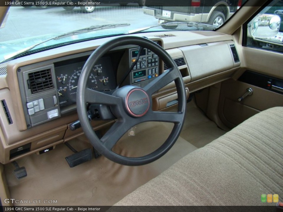 Beige Interior Prime Interior for the 1994 GMC Sierra 1500 SLE Regular Cab #62404109