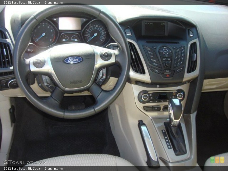 Stone Interior Dashboard for the 2012 Ford Focus SEL Sedan #62406534