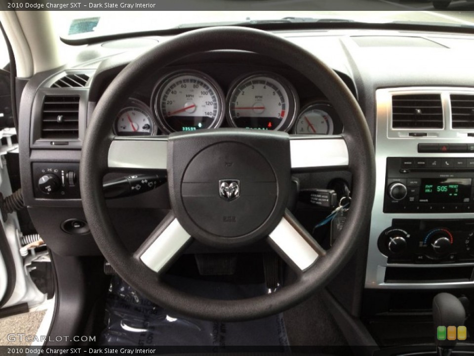 Dark Slate Gray Interior Steering Wheel for the 2010 Dodge Charger SXT #62411217