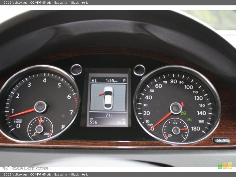 Black Interior Gauges for the 2012 Volkswagen CC VR6 4Motion Executive #62413199