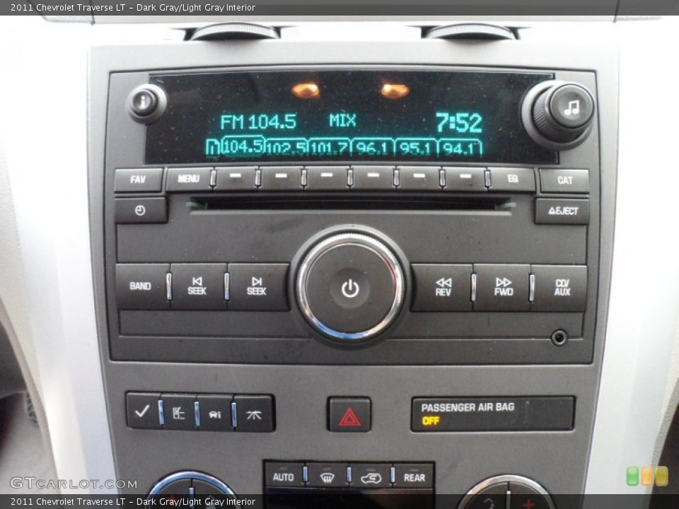 Dark Gray/Light Gray Interior Audio System for the 2011 Chevrolet Traverse LT #62413815