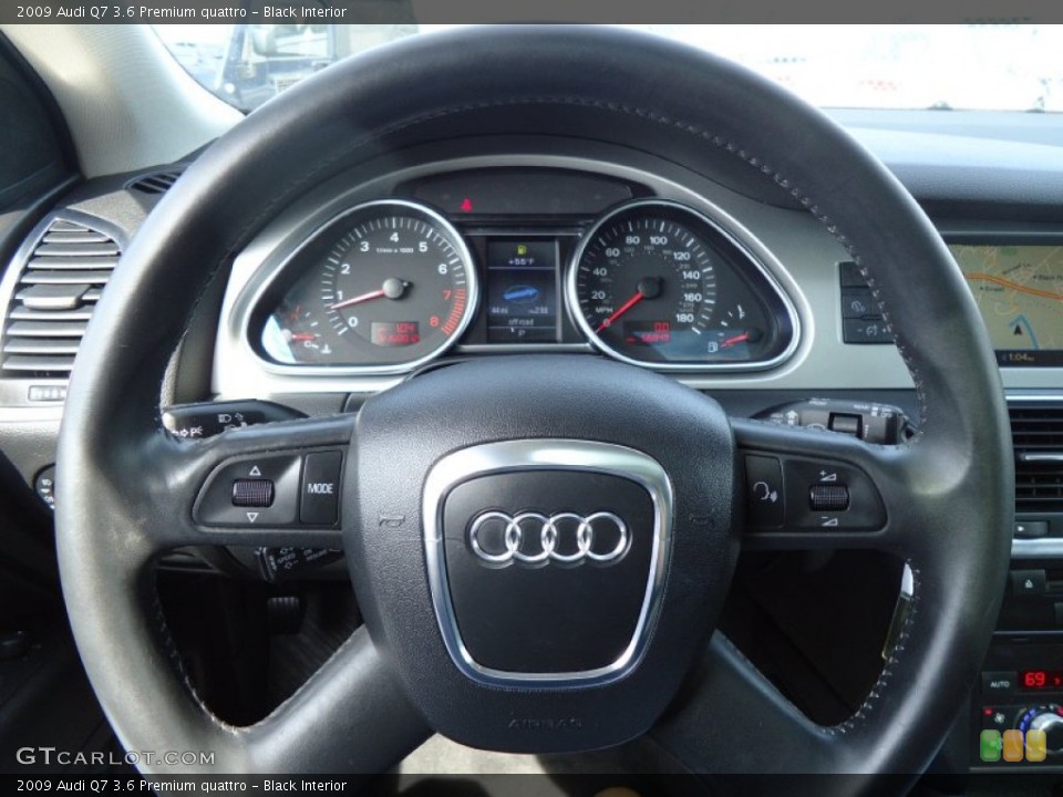 Black Interior Steering Wheel for the 2009 Audi Q7 3.6 Premium quattro #62415046