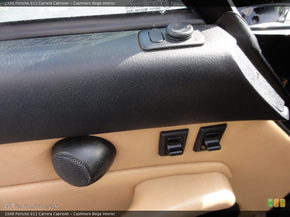 Cashmere Beige Interior Controls for the 1998 Porsche 911 Carrera Cabriolet #62416059