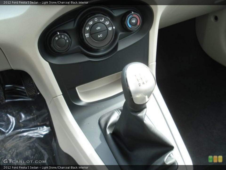 Light Stone/Charcoal Black Interior Transmission for the 2012 Ford Fiesta S Sedan #62420109