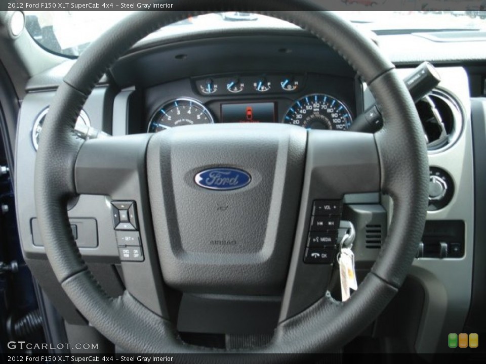 Steel Gray Interior Steering Wheel for the 2012 Ford F150 XLT SuperCab 4x4 #62420607