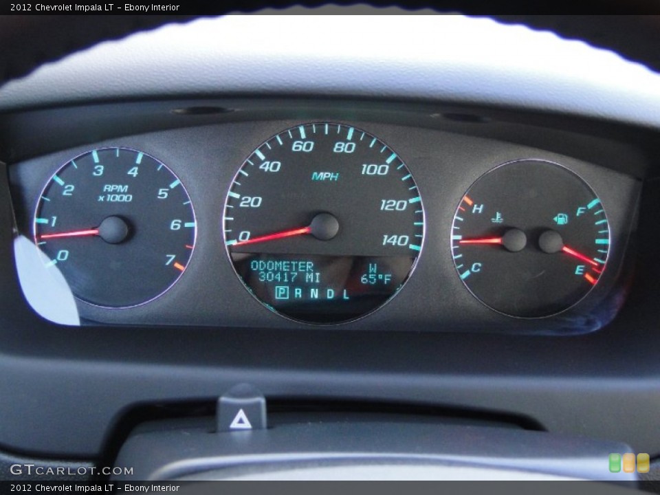 Ebony Interior Gauges for the 2012 Chevrolet Impala LT #62423418