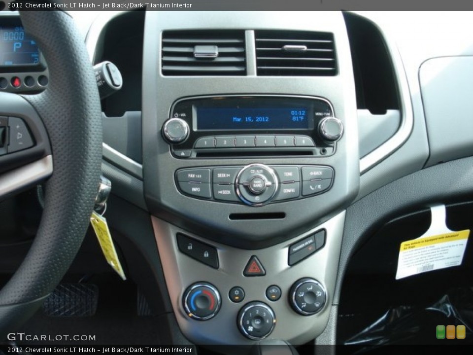 Jet Black/Dark Titanium Interior Controls for the 2012 Chevrolet Sonic LT Hatch #62424570