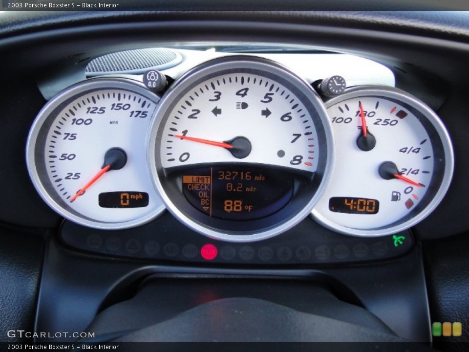 Black Interior Gauges for the 2003 Porsche Boxster S #62426001