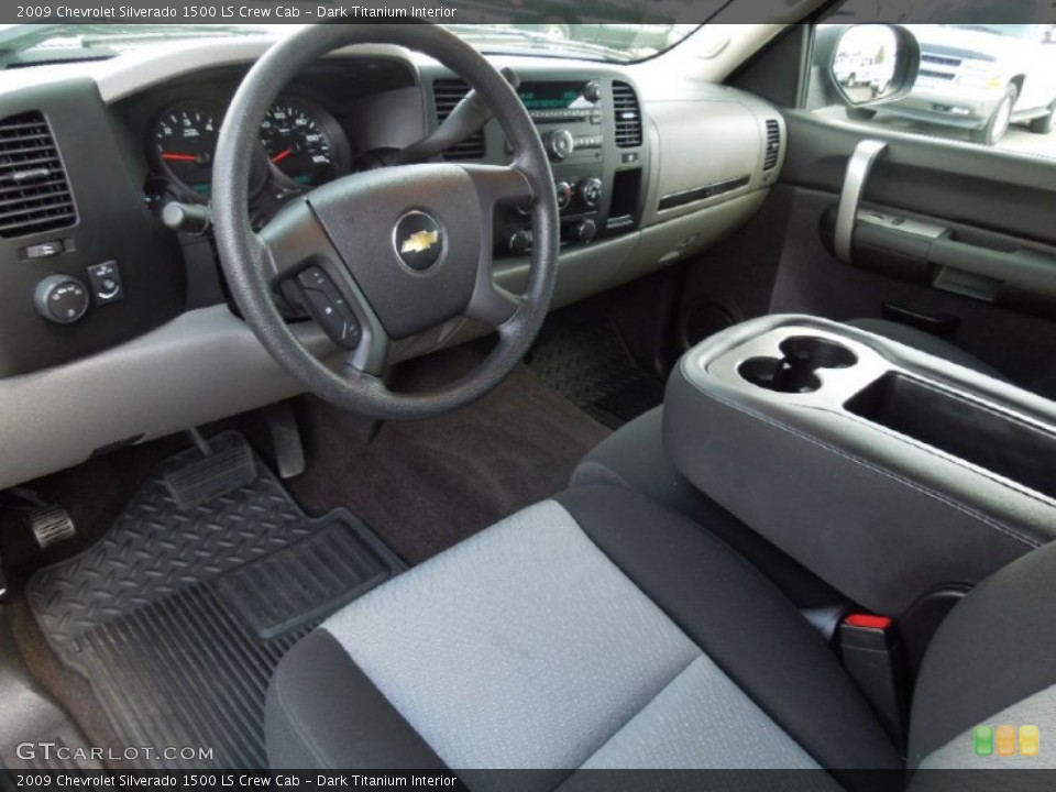 Dark Titanium Interior Prime Interior for the 2009 Chevrolet Silverado 1500 LS Crew Cab #62426967