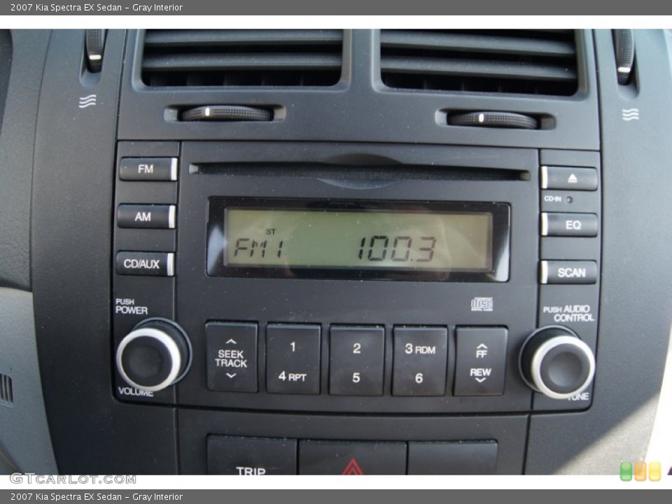 Gray Interior Audio System for the 2007 Kia Spectra EX Sedan #62427969