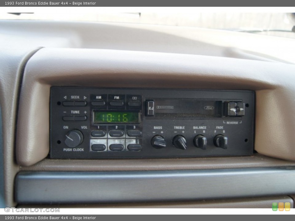 Beige Interior Audio System for the 1993 Ford Bronco Eddie Bauer 4x4 #62428485