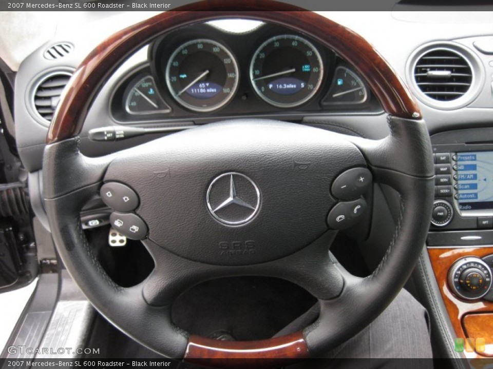 Black Interior Steering Wheel for the 2007 Mercedes-Benz SL 600 Roadster #62429763