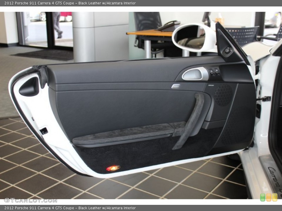 Black Leather w/Alcantara Interior Door Panel for the 2012 Porsche 911 Carrera 4 GTS Coupe #62430906