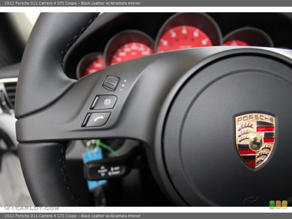 Black Leather w/Alcantara Interior Controls for the 2012 Porsche 911 Carrera 4 GTS Coupe #62430945