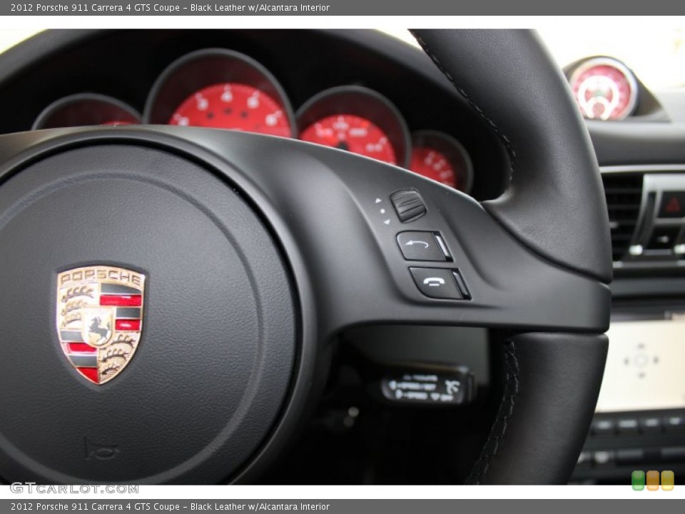 Black Leather w/Alcantara Interior Controls for the 2012 Porsche 911 Carrera 4 GTS Coupe #62430951
