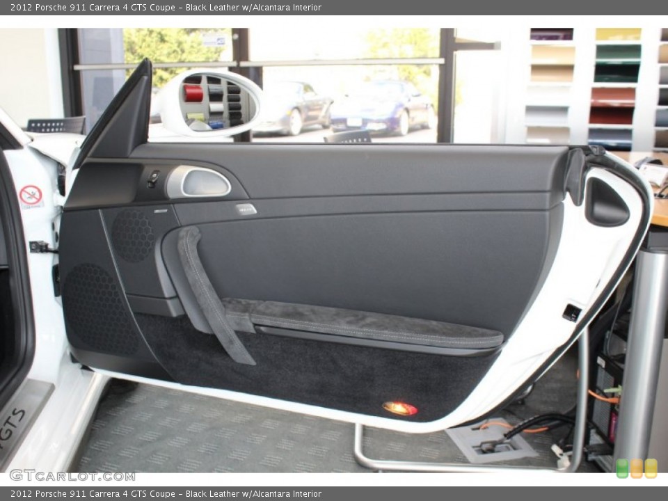 Black Leather w/Alcantara Interior Door Panel for the 2012 Porsche 911 Carrera 4 GTS Coupe #62430990