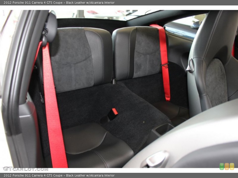 Black Leather w/Alcantara Interior Rear Seat for the 2012 Porsche 911 Carrera 4 GTS Coupe #62430993
