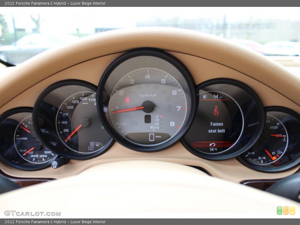 Luxor Beige Interior Gauges for the 2012 Porsche Panamera S Hybrid #62431380
