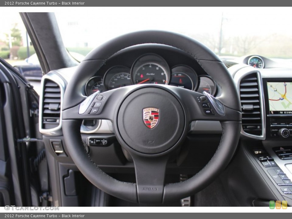 Black Interior Steering Wheel for the 2012 Porsche Cayenne Turbo #62431473
