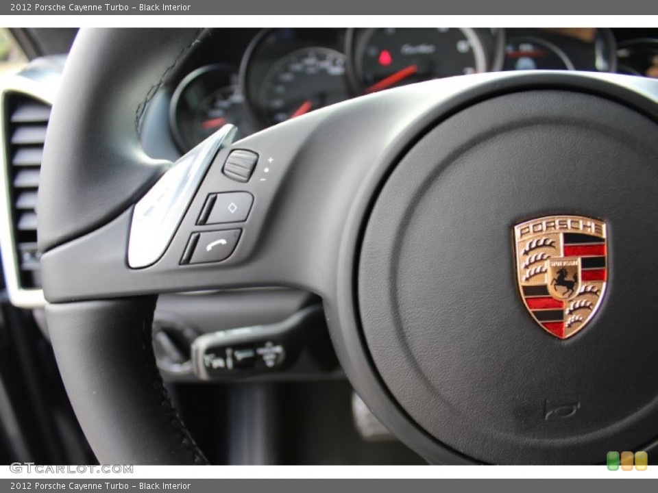 Black Interior Steering Wheel for the 2012 Porsche Cayenne Turbo #62431476