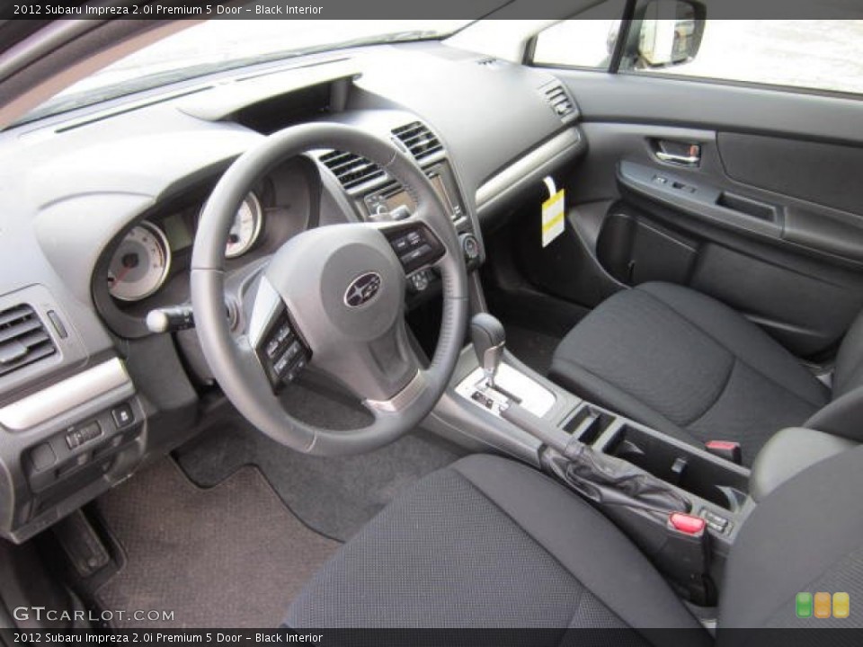 Black Interior Prime Interior for the 2012 Subaru Impreza 2.0i Premium 5 Door #62435284