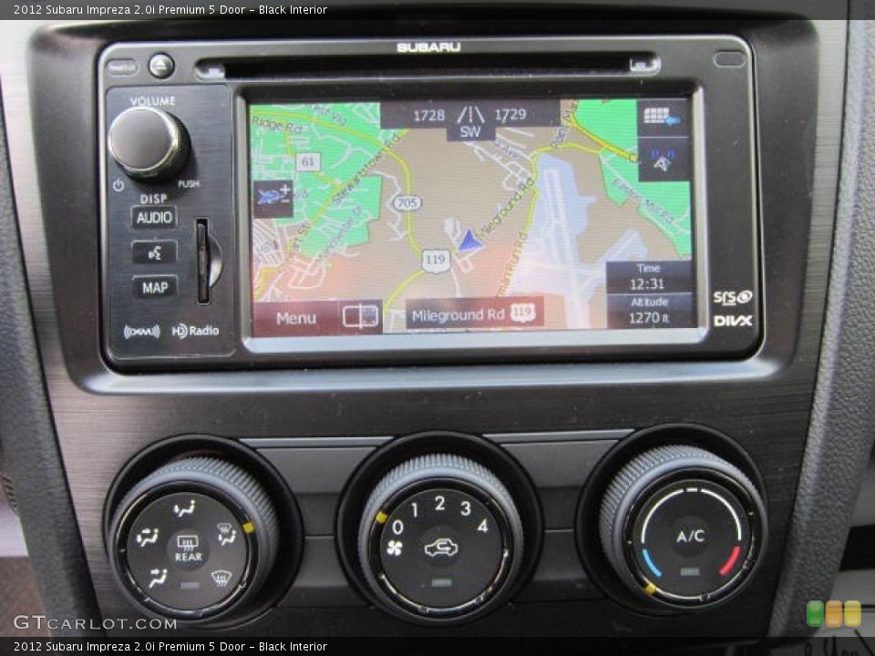 Black Interior Navigation for the 2012 Subaru Impreza 2.0i Premium 5 Door #62435302