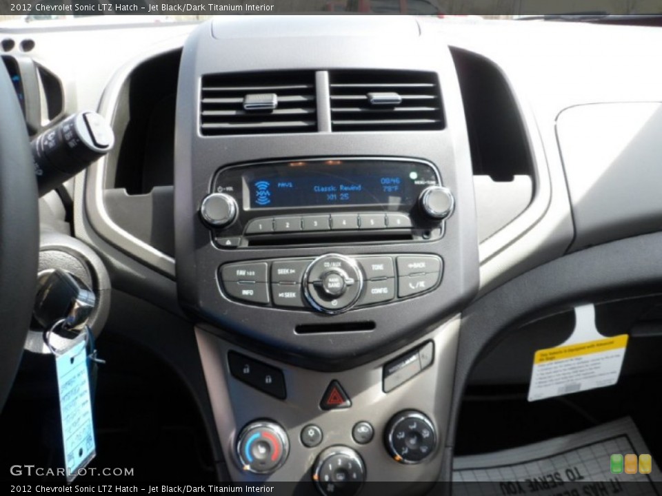 Jet Black/Dark Titanium Interior Controls for the 2012 Chevrolet Sonic LTZ Hatch #62436522