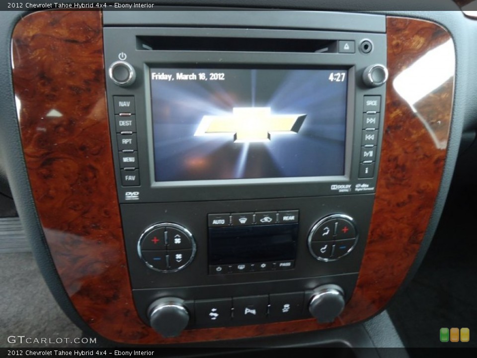 Ebony Interior Controls for the 2012 Chevrolet Tahoe Hybrid 4x4 #62436547