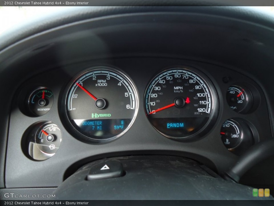 Ebony Interior Gauges for the 2012 Chevrolet Tahoe Hybrid 4x4 #62436565
