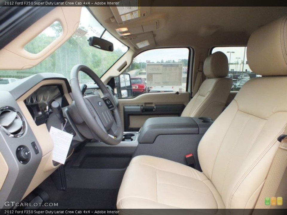 Adobe Interior Front Seat for the 2012 Ford F350 Super Duty Lariat Crew Cab 4x4 #62437563