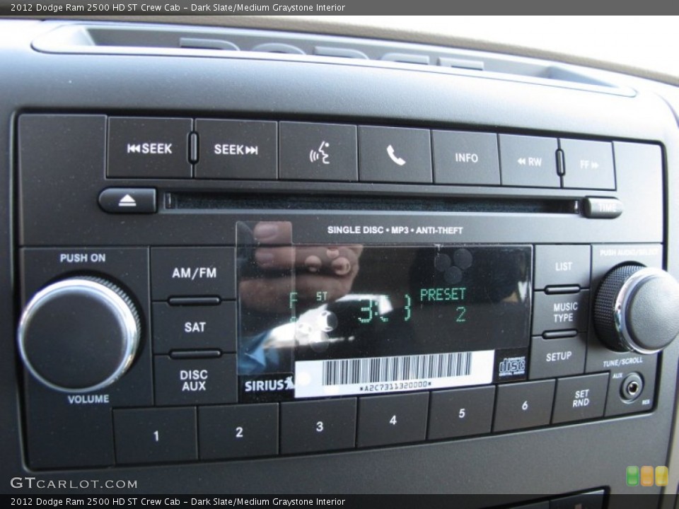 Dark Slate/Medium Graystone Interior Controls for the 2012 Dodge Ram 2500 HD ST Crew Cab #62437798