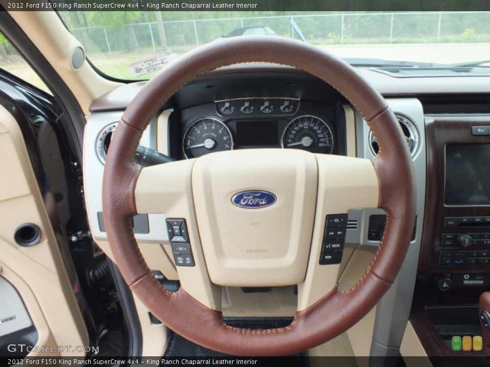 King Ranch Chaparral Leather Interior Steering Wheel for the 2012 Ford F150 King Ranch SuperCrew 4x4 #62438269