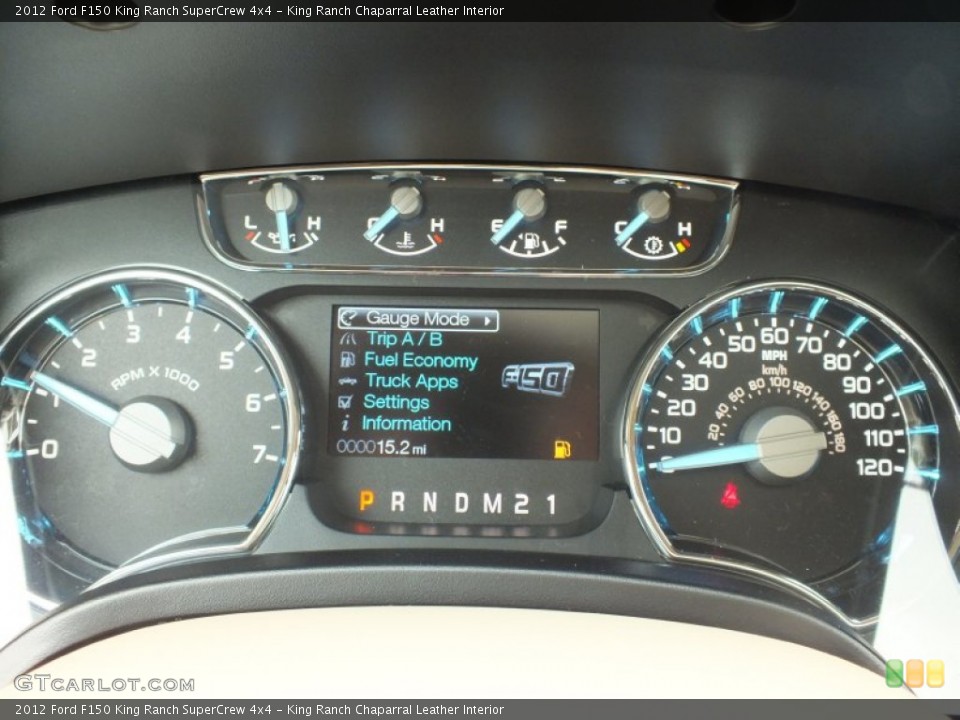 King Ranch Chaparral Leather Interior Gauges for the 2012 Ford F150 King Ranch SuperCrew 4x4 #62438278