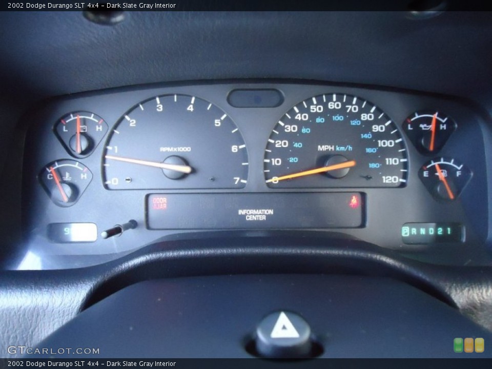 Dark Slate Gray Interior Gauges for the 2002 Dodge Durango SLT 4x4 #62440303