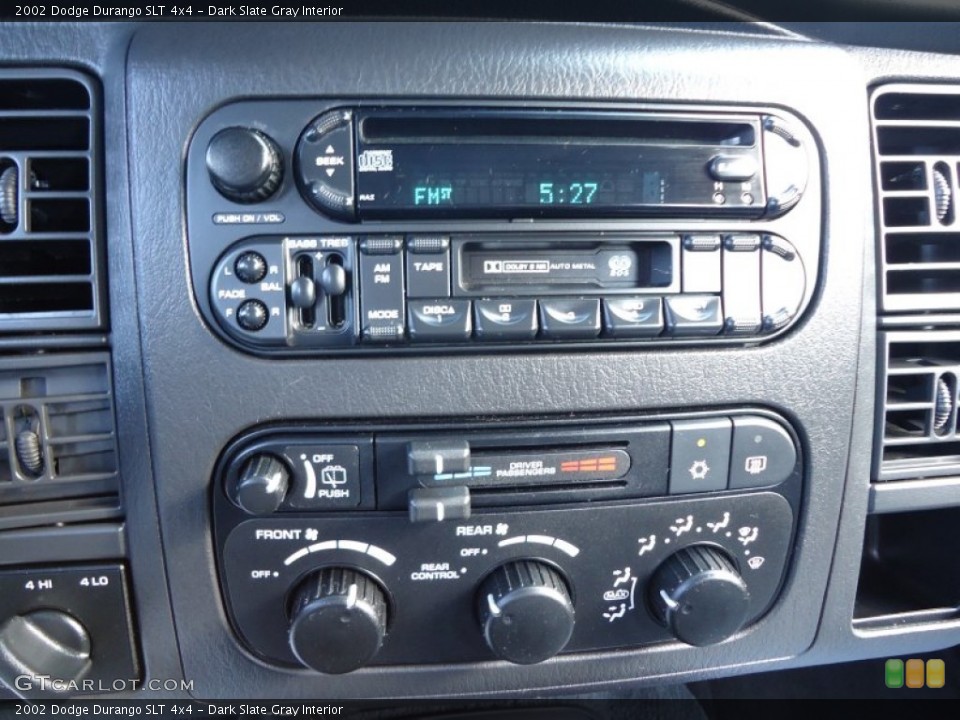 Dark Slate Gray Interior Controls for the 2002 Dodge Durango SLT 4x4 #62440312