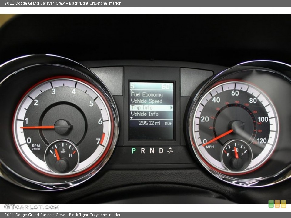Black/Light Graystone Interior Gauges for the 2011 Dodge Grand Caravan Crew #62442553