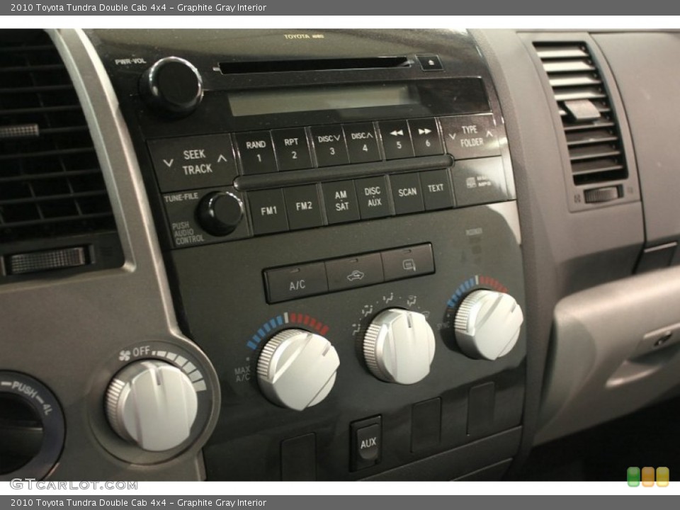 Graphite Gray Interior Controls for the 2010 Toyota Tundra Double Cab 4x4 #62443775
