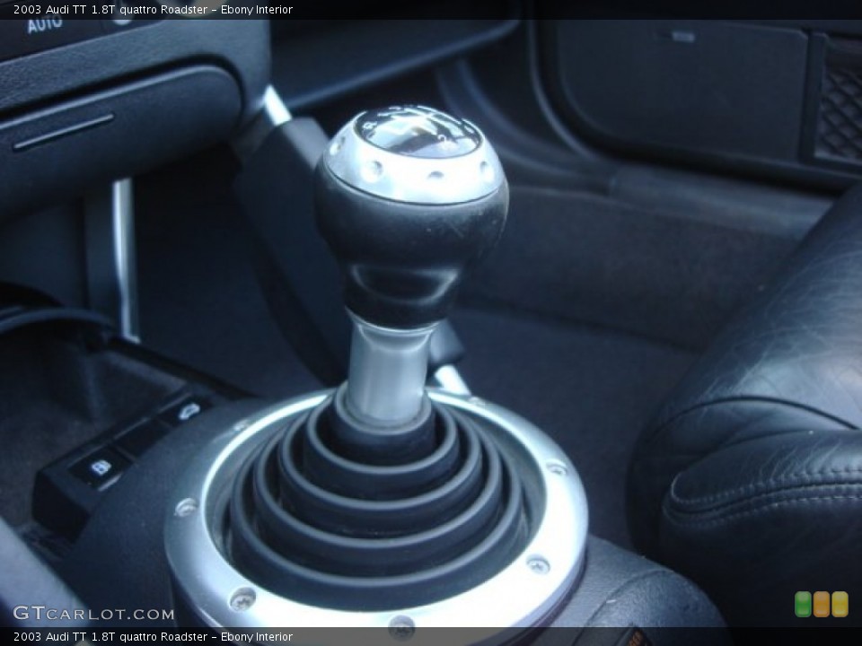 Ebony Interior Transmission for the 2003 Audi TT 1.8T quattro Roadster #62449108