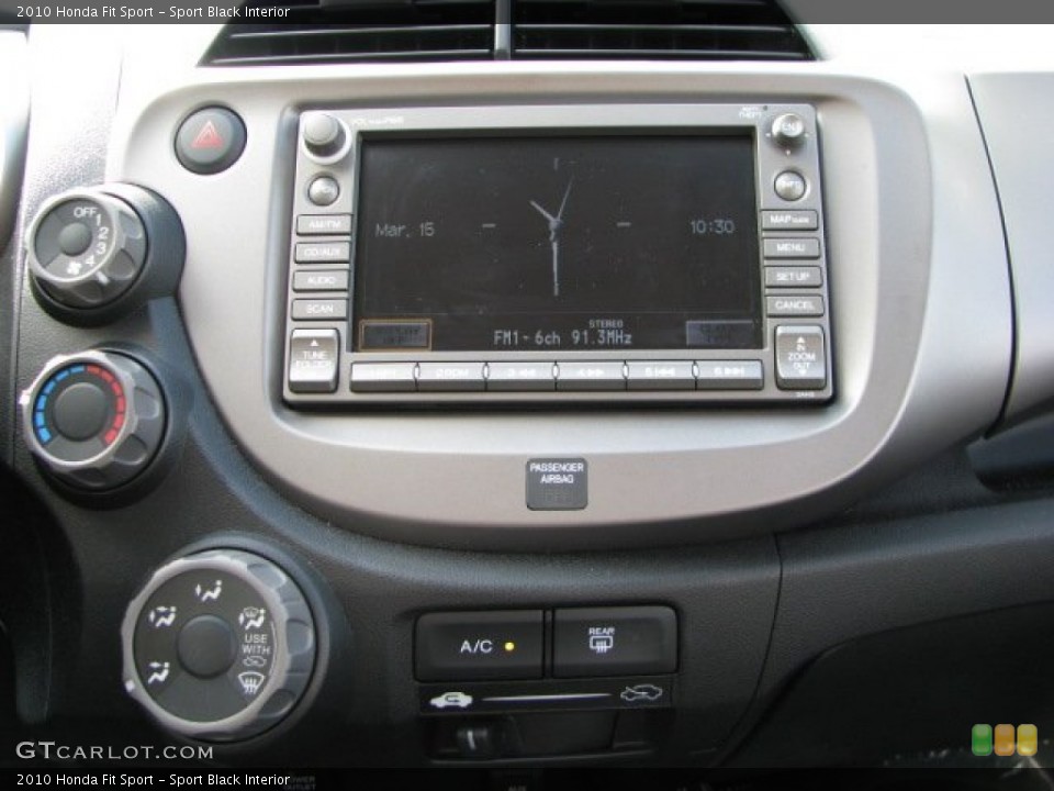 Sport Black Interior Controls for the 2010 Honda Fit Sport #62449726