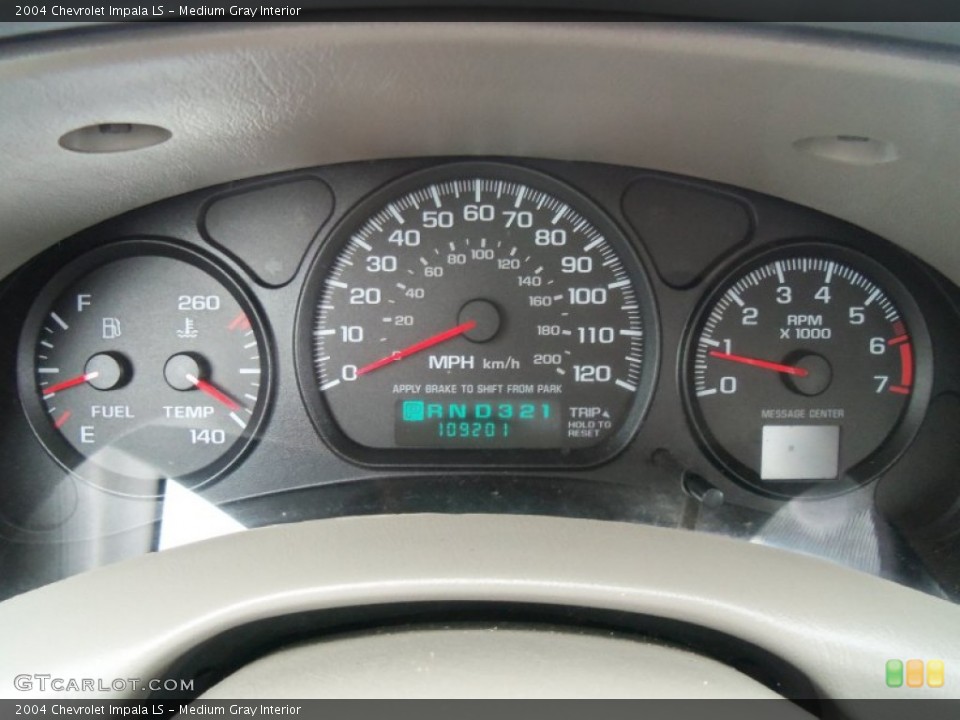 Medium Gray Interior Gauges for the 2004 Chevrolet Impala LS #62449960