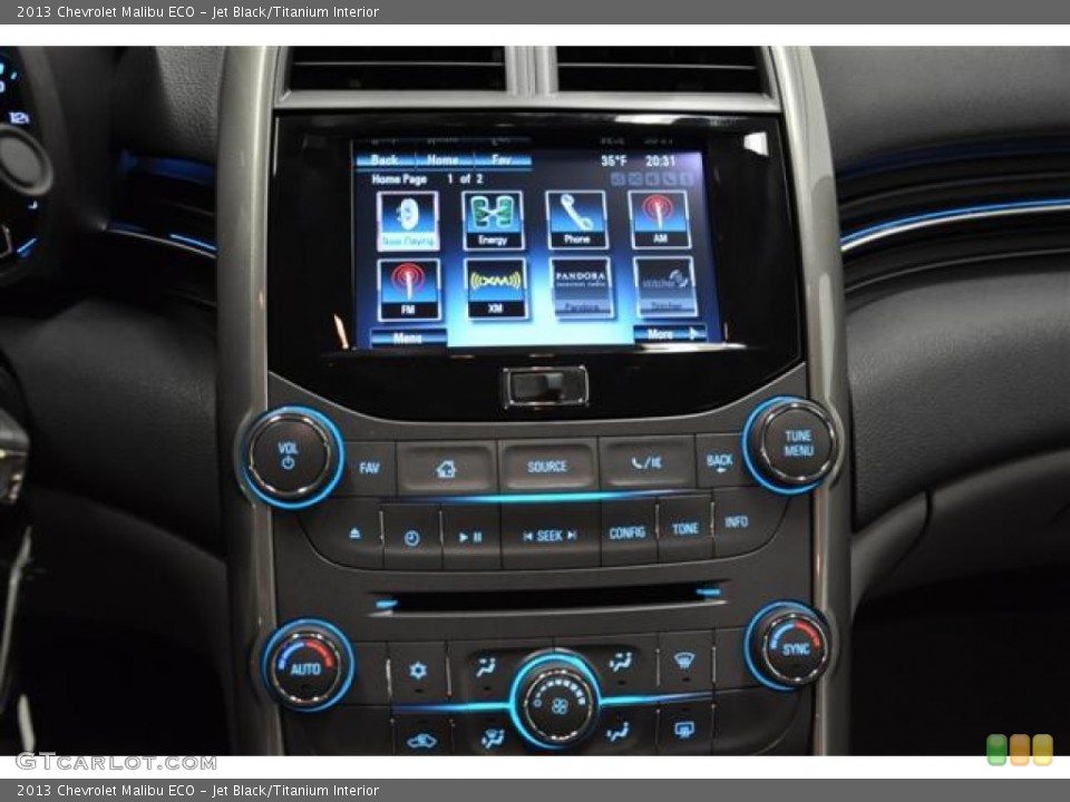 Jet Black/Titanium Interior Controls for the 2013 Chevrolet Malibu ECO #62452027