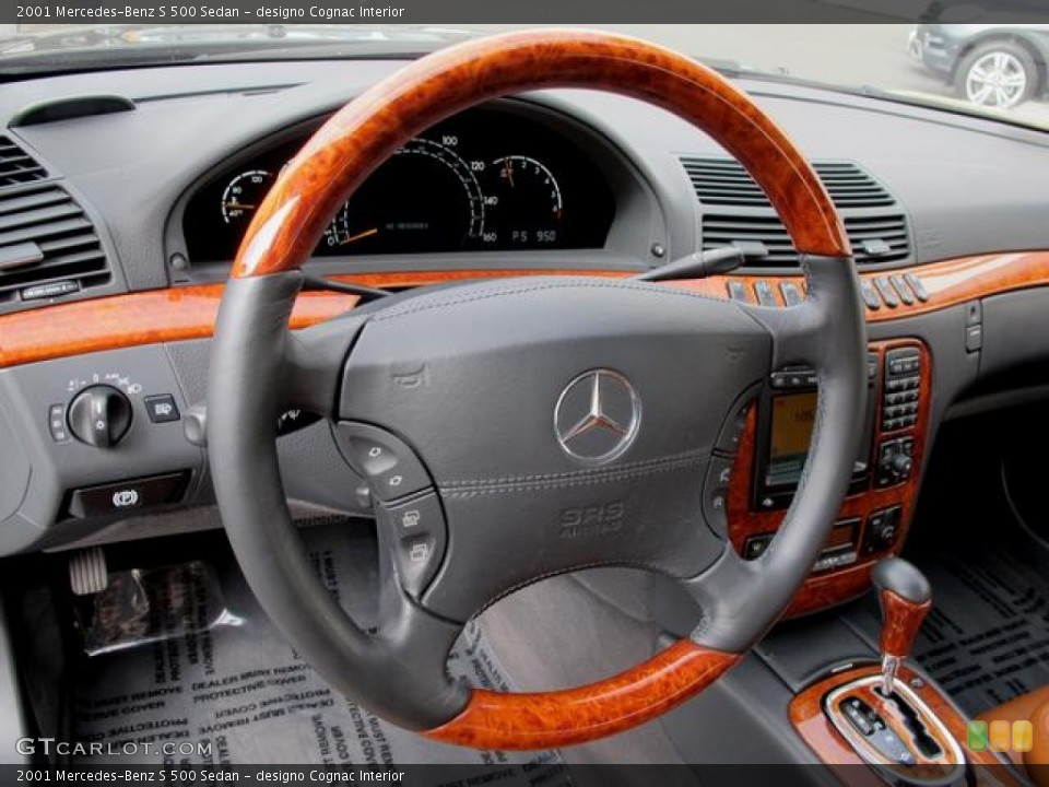 designo Cognac Interior Steering Wheel for the 2001 Mercedes-Benz S 500 Sedan #62452480