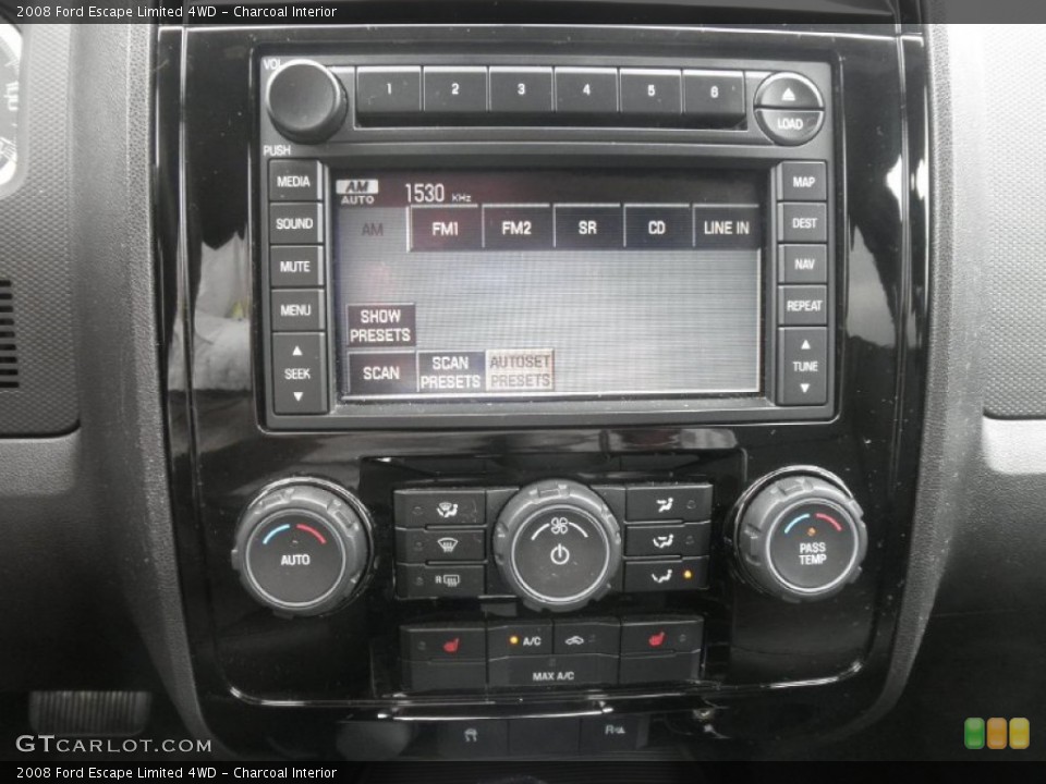 Charcoal Interior Controls for the 2008 Ford Escape Limited 4WD #62452723