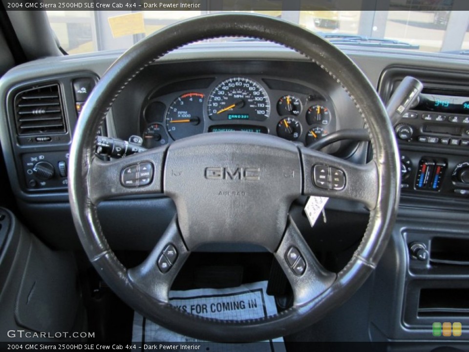 Dark Pewter Interior Steering Wheel for the 2004 GMC Sierra 2500HD SLE Crew Cab 4x4 #62453246