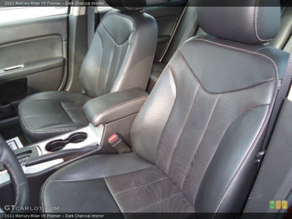 Dark Charcoal Interior Front Seat for the 2011 Mercury Milan V6 Premier #62453545