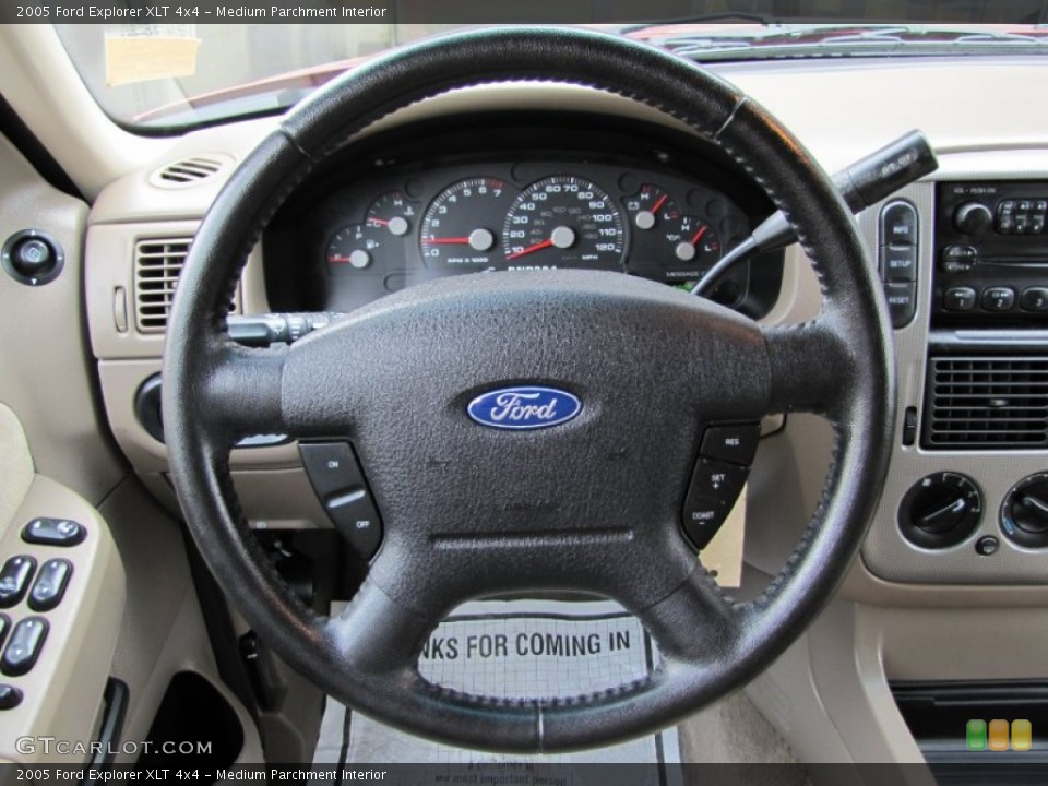 Medium Parchment Interior Steering Wheel for the 2005 Ford Explorer XLT 4x4 #62454322