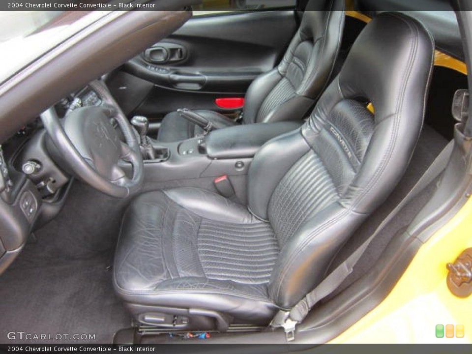 Black Interior Front Seat for the 2004 Chevrolet Corvette Convertible #62454853