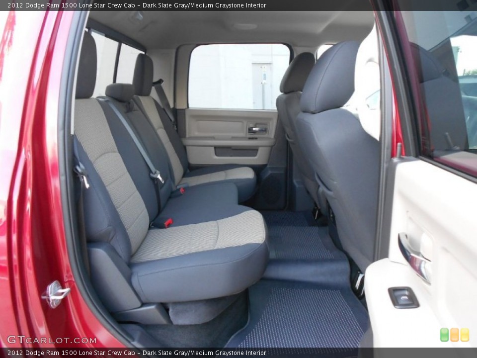 Dark Slate Gray/Medium Graystone Interior Rear Seat for the 2012 Dodge Ram 1500 Lone Star Crew Cab #62456428