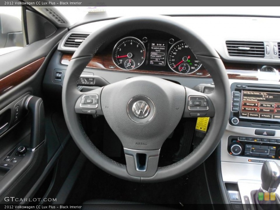 Black Interior Steering Wheel for the 2012 Volkswagen CC Lux Plus #62457104